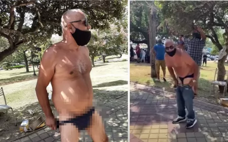 Un taxista se desnudó delante de una periodista en una protesta en Rosario