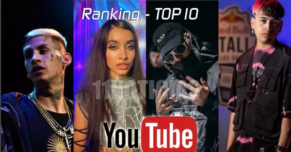 El ranking de artistas mas vistos en YouTube Argentina