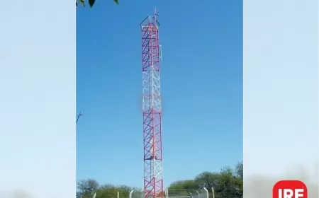 Construyeron en Gaboto una torre que tendrá cámaras para detectar incendios en las islas