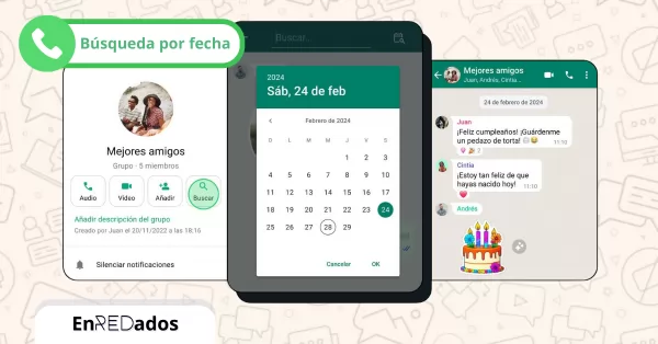 WhatsApp agrega la función para buscar mensajes por fecha 